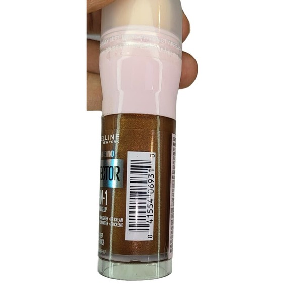 New Maybelline Age Rewind Perfector 4-in-1 Glow Foundation Makeup 04-Deep - Picture 6 of 6